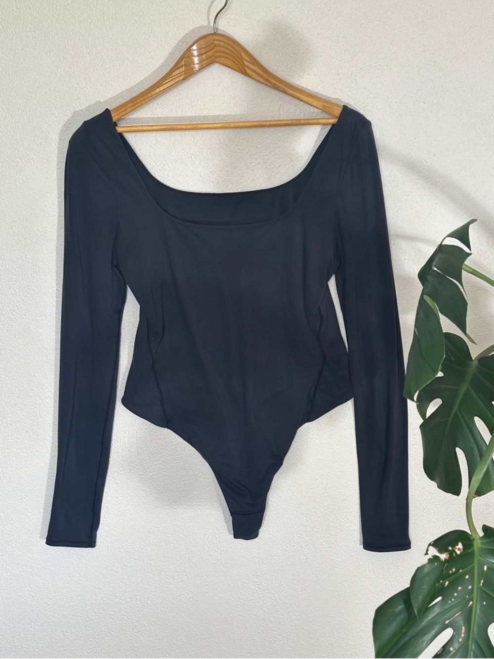 Lululemon Athletica Wundermost Ultra-Soft Nulu Square-Neck Long-Sleeve Bodysuit